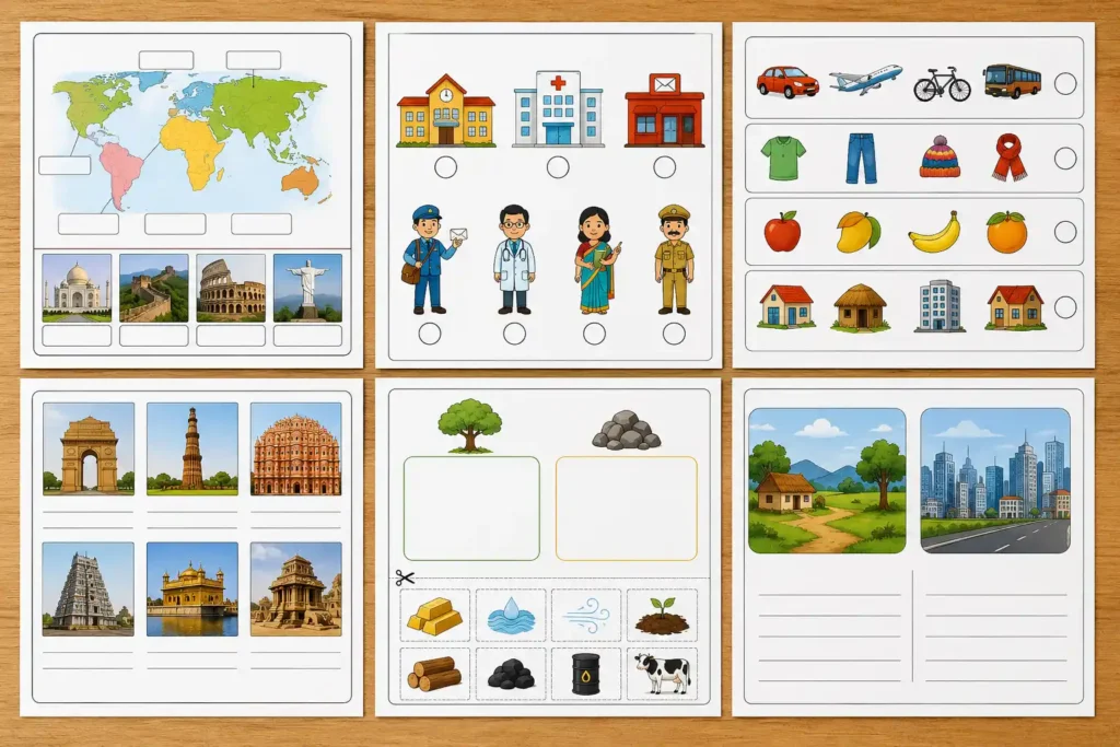 Free Printable Social Science Worksheets for UKG to Class 5 PDF Download 2026